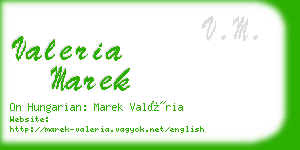 valeria marek business card